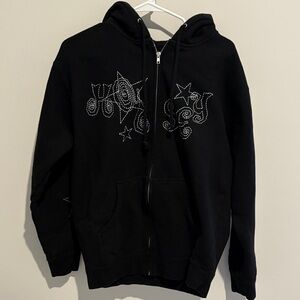 Black Graphic Hoodie